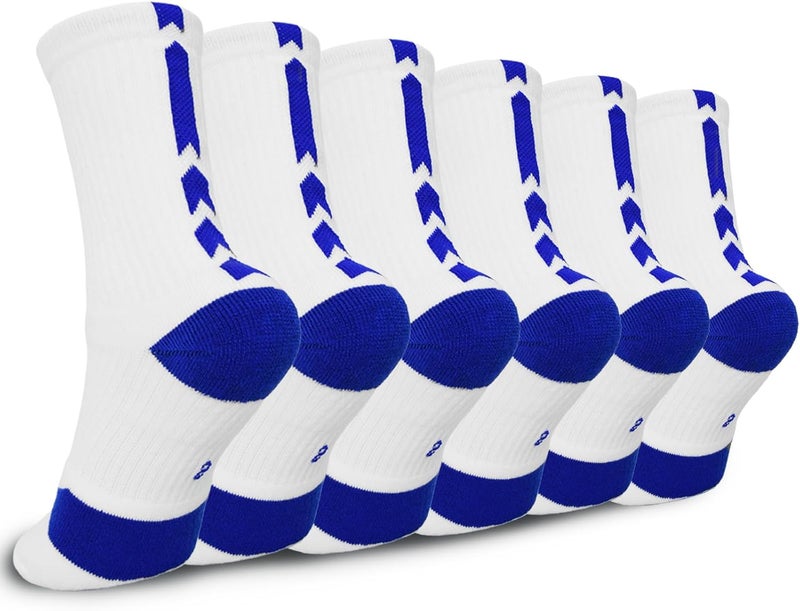 Popuid Youth Thick Basketball Socks for Boys - Cushioned Sports Compression Sock for Active Kids, Fits Ages 6-12 - Image 1